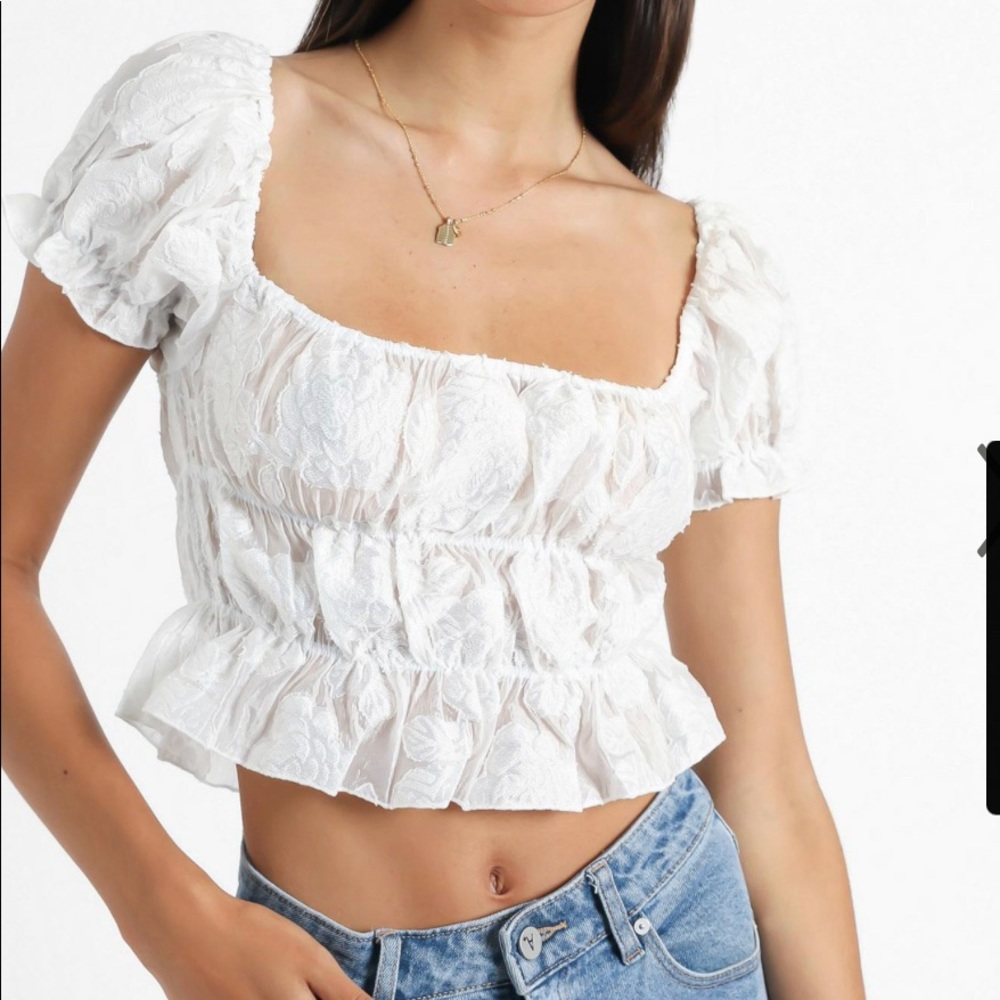 Showpo- GOTTA GROW TOP IN WHITE
